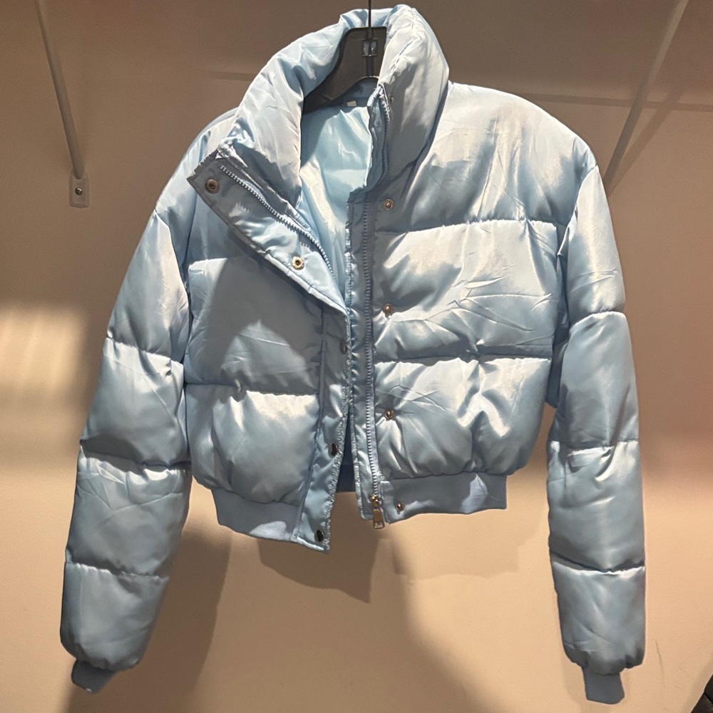 Light Blue Puffer Jacket